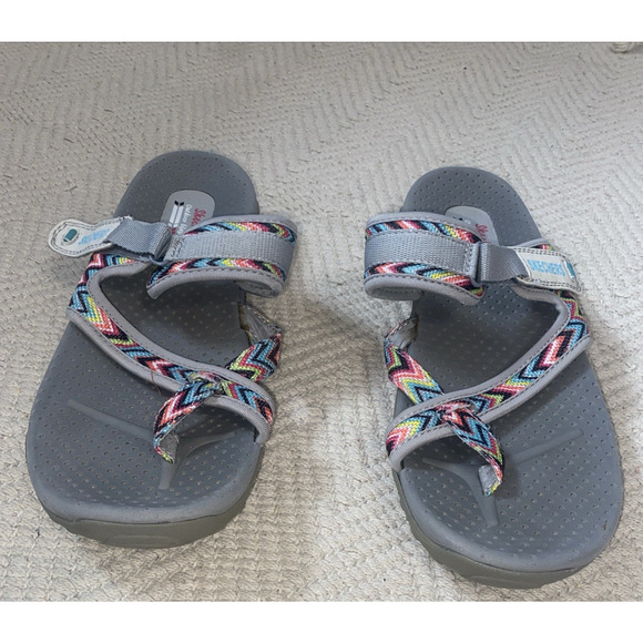 Skechers Gray Zig Swag Woman's Size 11 Sandals - Picture 2 of 8